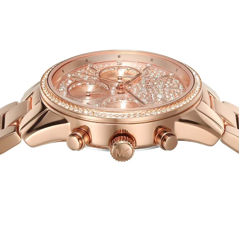 Michael Kors Ritz Rose-Gold Dial Ladies Watch- MK7302